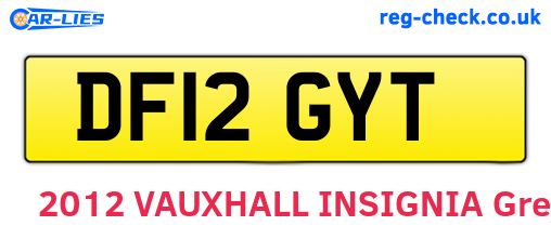 DF12GYT are the vehicle registration plates.
