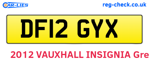 DF12GYX are the vehicle registration plates.