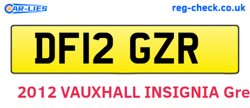 DF12GZR are the vehicle registration plates.