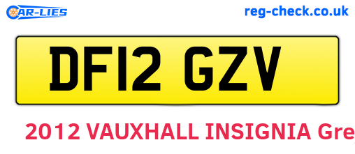 DF12GZV are the vehicle registration plates.