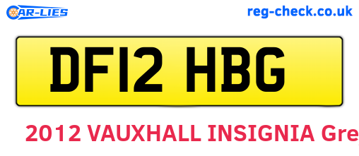 DF12HBG are the vehicle registration plates.