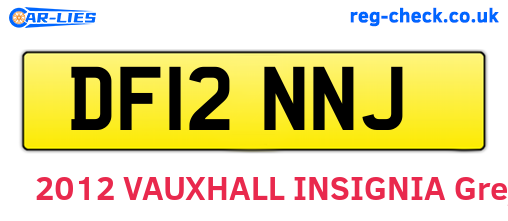 DF12NNJ are the vehicle registration plates.