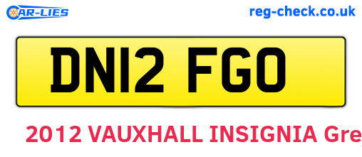 DN12FGO are the vehicle registration plates.