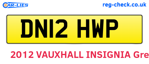 DN12HWP are the vehicle registration plates.