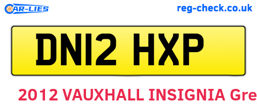 DN12HXP are the vehicle registration plates.