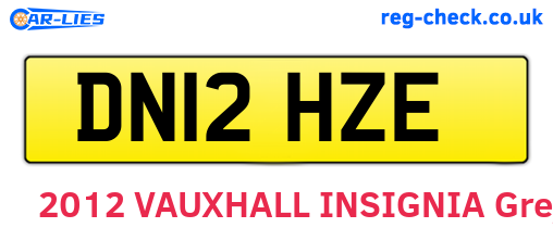 DN12HZE are the vehicle registration plates.