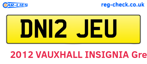 DN12JEU are the vehicle registration plates.