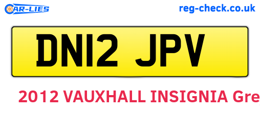 DN12JPV are the vehicle registration plates.