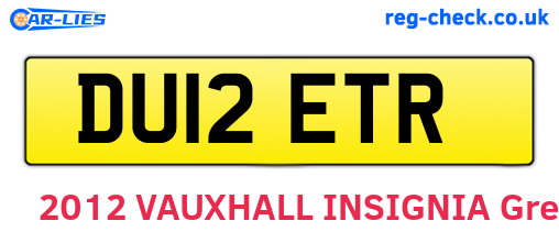DU12ETR are the vehicle registration plates.