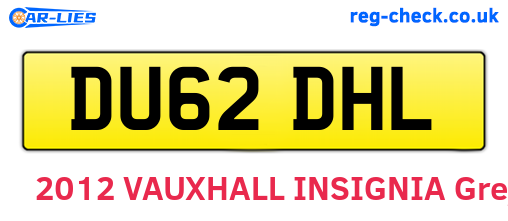 DU62DHL are the vehicle registration plates.