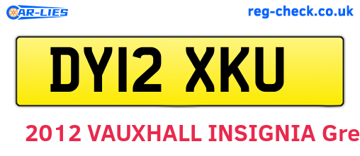 DY12XKU are the vehicle registration plates.