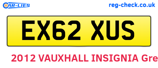 EX62XUS are the vehicle registration plates.