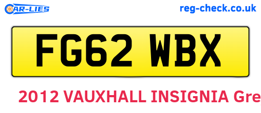 FG62WBX are the vehicle registration plates.