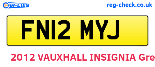 FN12MYJ are the vehicle registration plates.