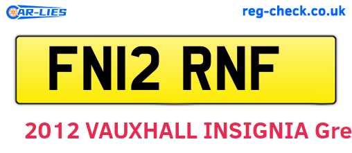 FN12RNF are the vehicle registration plates.