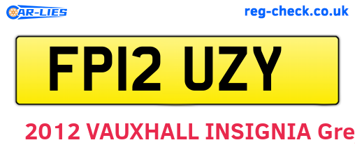 FP12UZY are the vehicle registration plates.