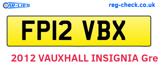 FP12VBX are the vehicle registration plates.