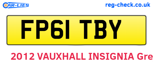 FP61TBY are the vehicle registration plates.