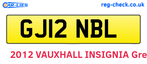 GJ12NBL are the vehicle registration plates.
