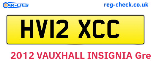 HV12XCC are the vehicle registration plates.