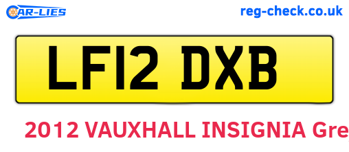 LF12DXB are the vehicle registration plates.