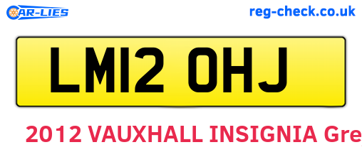 LM12OHJ are the vehicle registration plates.