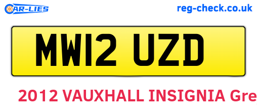 MW12UZD are the vehicle registration plates.