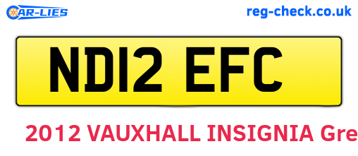 ND12EFC are the vehicle registration plates.
