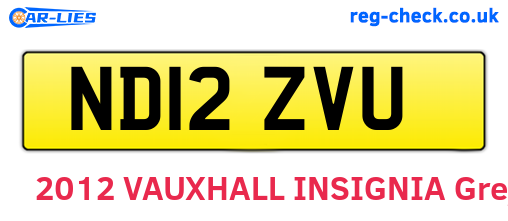 ND12ZVU are the vehicle registration plates.