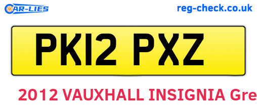 PK12PXZ are the vehicle registration plates.