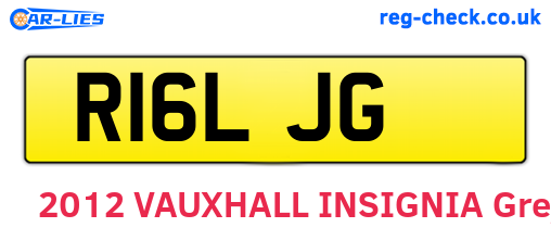 R16LJG are the vehicle registration plates.