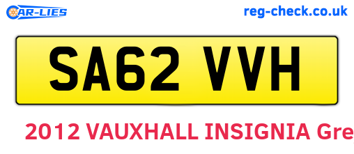 SA62VVH are the vehicle registration plates.