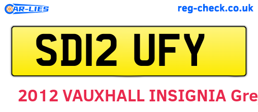 SD12UFY are the vehicle registration plates.
