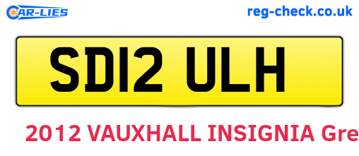 SD12ULH are the vehicle registration plates.