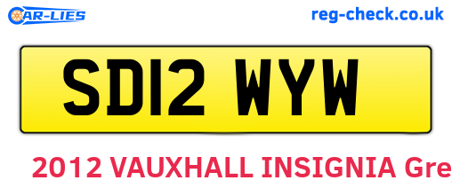 SD12WYW are the vehicle registration plates.