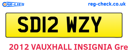 SD12WZY are the vehicle registration plates.