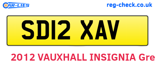 SD12XAV are the vehicle registration plates.
