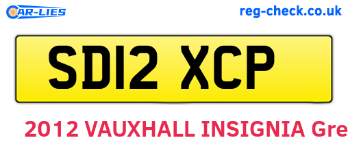 SD12XCP are the vehicle registration plates.