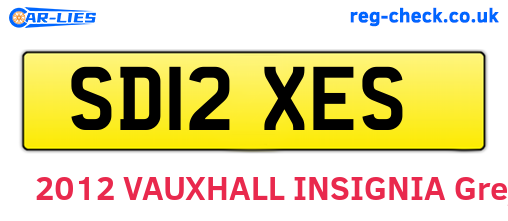 SD12XES are the vehicle registration plates.