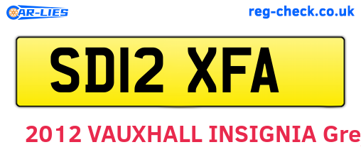 SD12XFA are the vehicle registration plates.