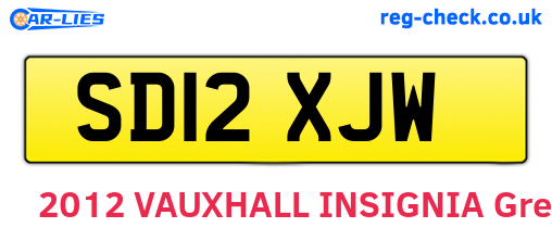 SD12XJW are the vehicle registration plates.