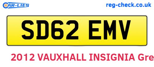 SD62EMV are the vehicle registration plates.