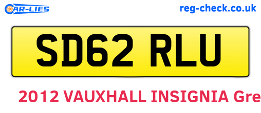 SD62RLU are the vehicle registration plates.