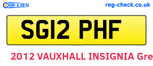 SG12PHF are the vehicle registration plates.