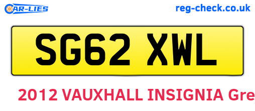 SG62XWL are the vehicle registration plates.