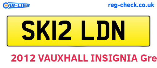 SK12LDN are the vehicle registration plates.
