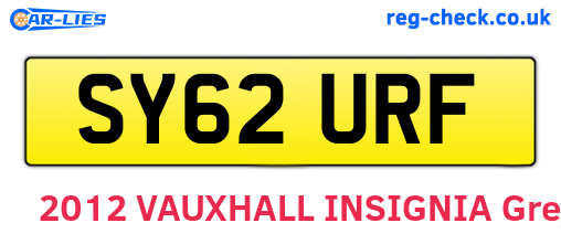 SY62URF are the vehicle registration plates.