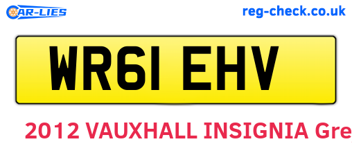 WR61EHV are the vehicle registration plates.