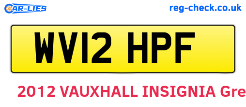 WV12HPF are the vehicle registration plates.