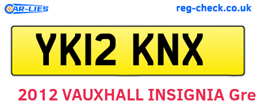 YK12KNX are the vehicle registration plates.